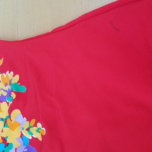 Vintage Floral Red Swim Suit Tie Halter NWT - Picture 4 of 10